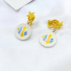 Fashion Fish Alloy Enamel Stoving Varnish Drop Earrings