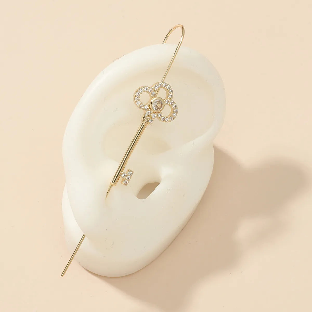 Fashion Fish Flower Zircon Ear Clip