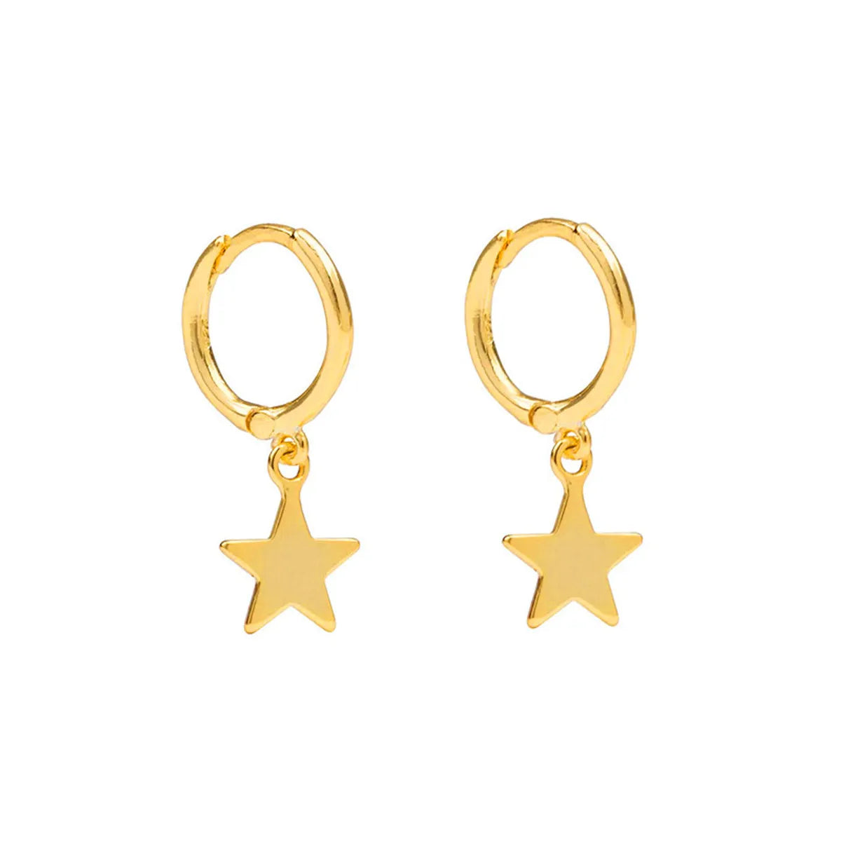 Fashion Five-pointed Star Glossy Star S925 Silver  Earrings