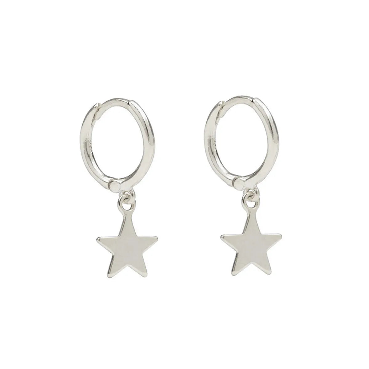 Fashion Five-pointed Star Glossy Star S925 Silver  Earrings