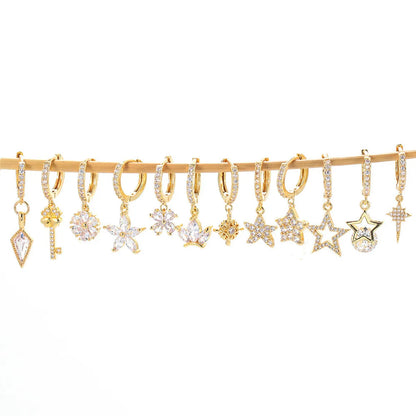 Fashion Five-pointed Star Hollow Starfish Earrings