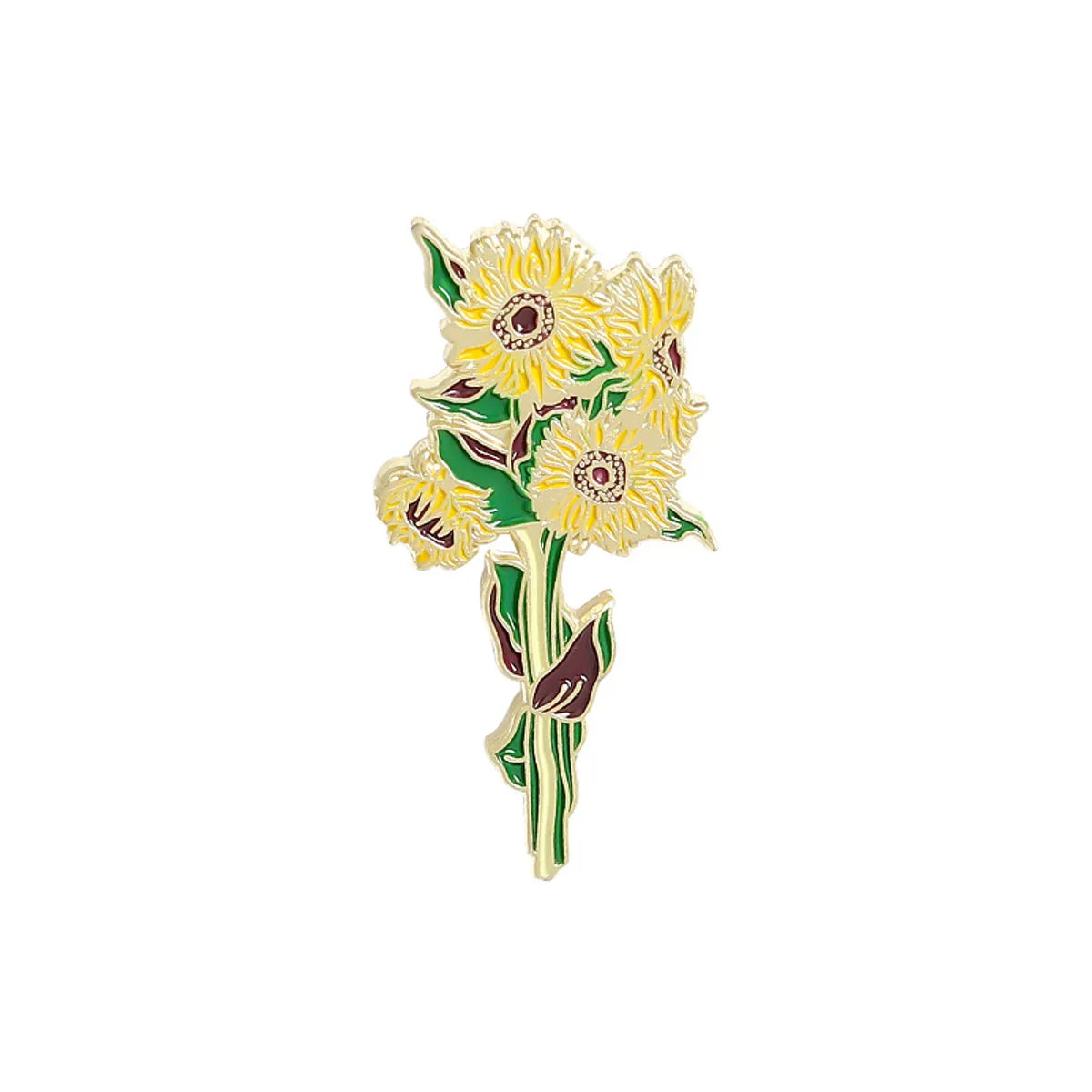 Fashion Flower Alloy Enamel Stoving Varnish Women'S Brooches