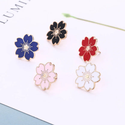 Fashion Flower Alloy Enamel Women'S Brooches