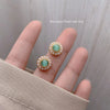 Fashion Flower Alloy Inlay Artificial Gemstones Pearl Women'S Drop Earrings 1 Pair