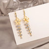 Fashion Flower Alloy Inlay Rhinestone Earrings