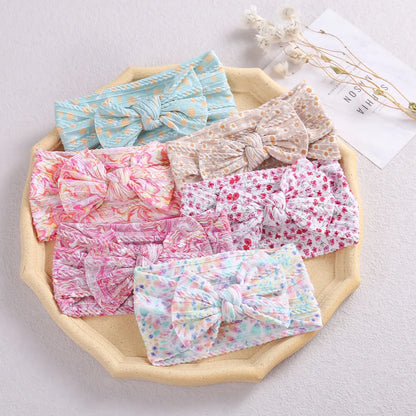 Fashion Flower Bow Knot Watermelon Nylon Printing Hair Band 1 Piece