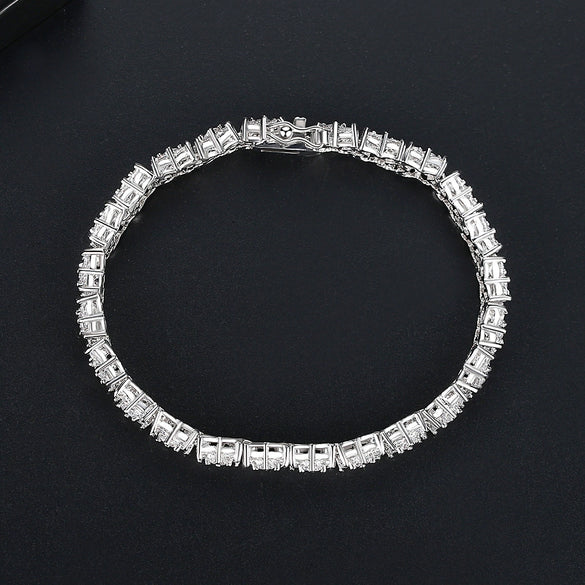 Fashion Flower Bracelet For Women Copper Electroplated Zircon Inlaid Crystal Bracelet Elegant All Match Jewelry