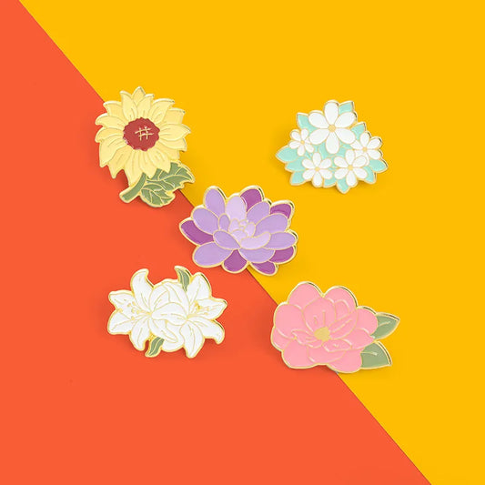 Fashion Flower Brooch Lily Sunflower Alloy Brooch