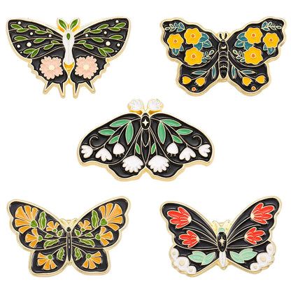 Fashion Flower Butterfly Alloy Stoving Varnish Unisex Brooches