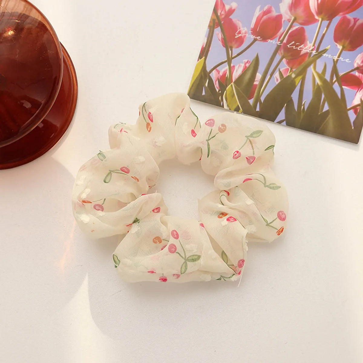 Women'S Fashion Flower Butterfly Organza Hair Tie