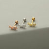 Fashion Flower Copper Ear Studs Inlay Zircon Copper Earrings 1 Piece