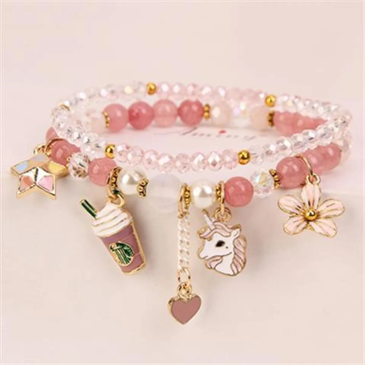 Fashion Flower Crystal Beaded Women'S Bracelets 1 Piece