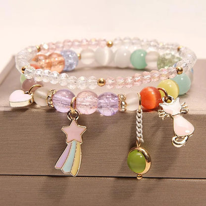 Fashion Flower Crystal Beaded Women'S Bracelets 1 Piece