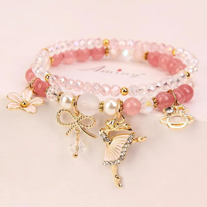 Fashion Flower Crystal Beaded Women'S Bracelets 1 Piece