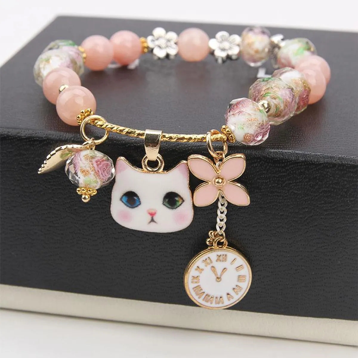 Fashion Flower Crystal Beaded Women'S Bracelets 1 Piece