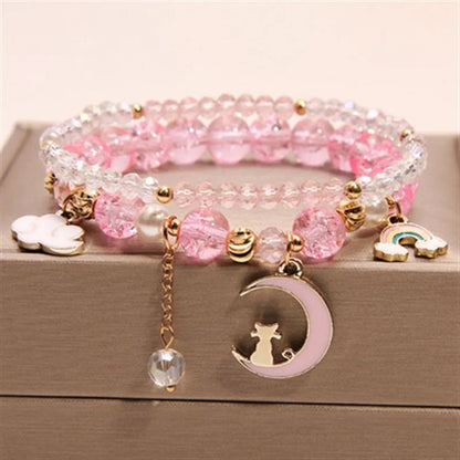 Fashion Flower Crystal Beaded Women'S Bracelets 1 Piece