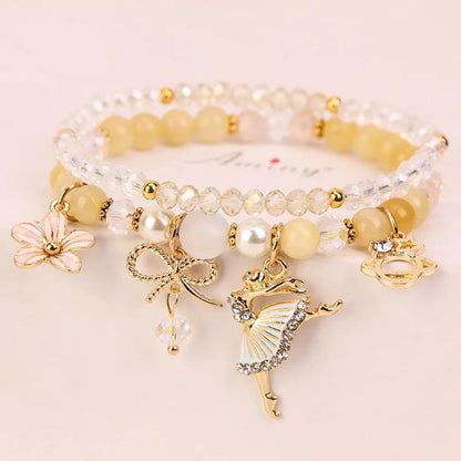 Fashion Flower Crystal Beaded Women'S Bracelets 1 Piece