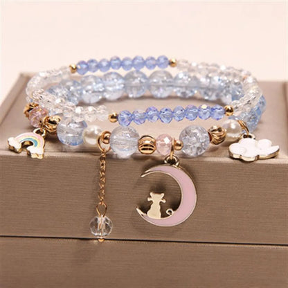 Fashion Flower Crystal Beaded Women'S Bracelets 1 Piece