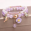 Fashion Flower Crystal Beaded Women'S Bracelets 1 Piece