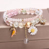 Fashion Flower Crystal Beaded Women'S Bracelets 1 Piece