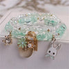 Fashion Flower Crystal Beaded Women'S Bracelets 1 Piece