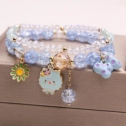 Fashion Flower Crystal Beaded Women'S Bracelets 1 Piece