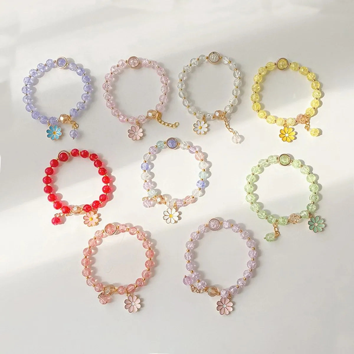 Fashion Flower Crystal Polishing Women'S Bracelets 1 Piece