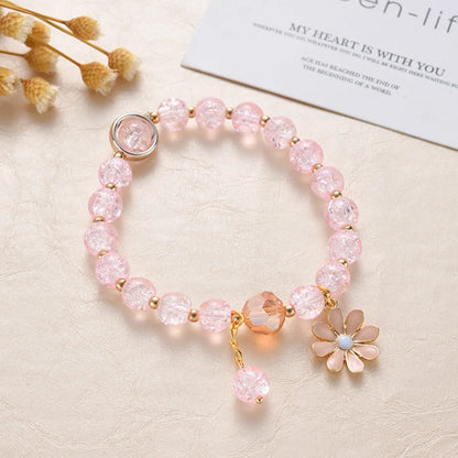 Fashion Flower Crystal Polishing Women'S Bracelets 1 Piece