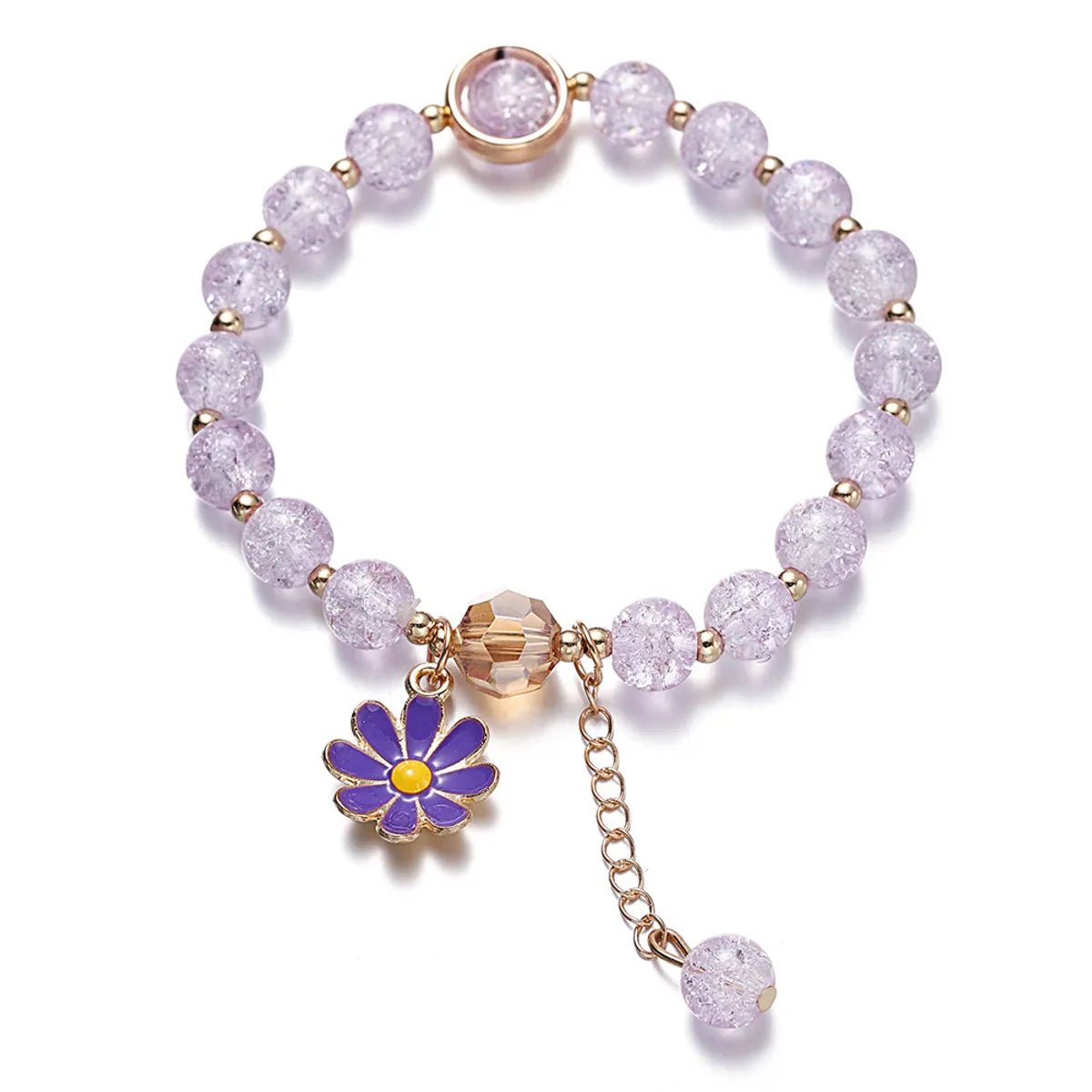 Fashion Flower Crystal Polishing Women'S Bracelets 1 Piece