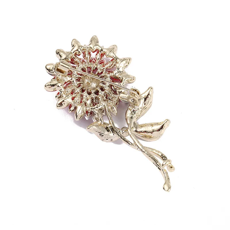 Fashion Flower Crystal Women'S Brooches