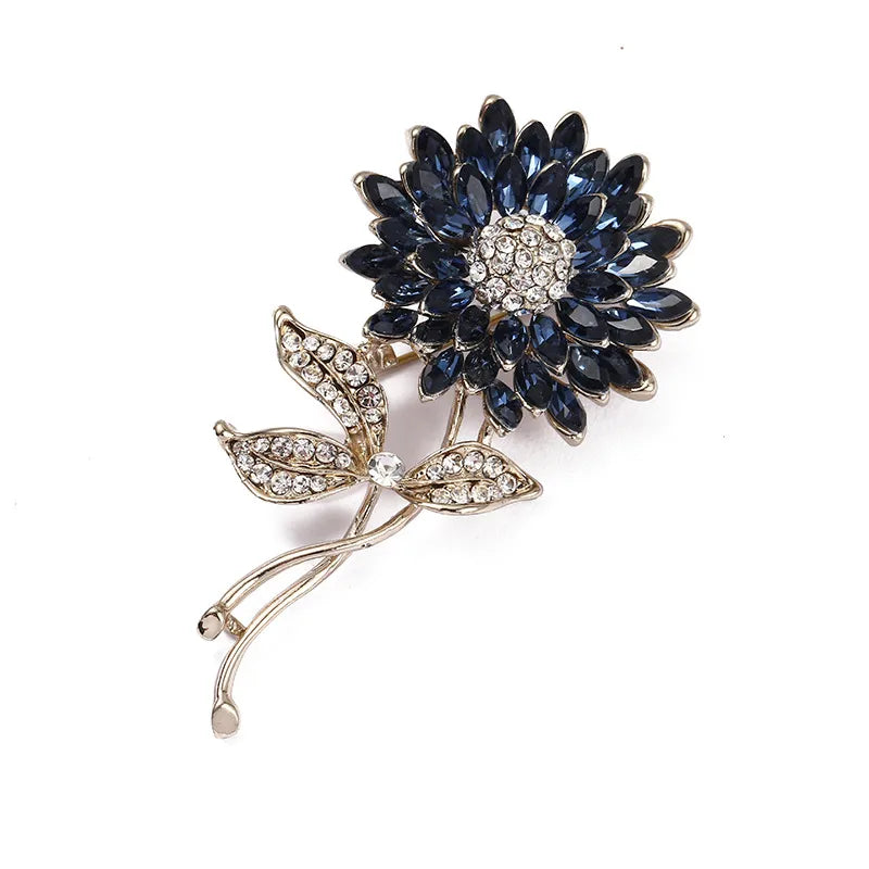 Fashion Flower Crystal Women'S Brooches