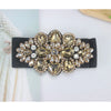 Fashion Flower Elastic Band Handmade Inlay Crystal Women'S Woven Belts 1 Piece