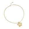Fashion Flower Geometric Titanium Steel Stainless Steel 18K Gold Plated Necklace