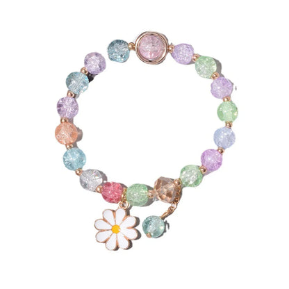 Fashion Flower Glass Beaded Women's Bracelets 1 Piece