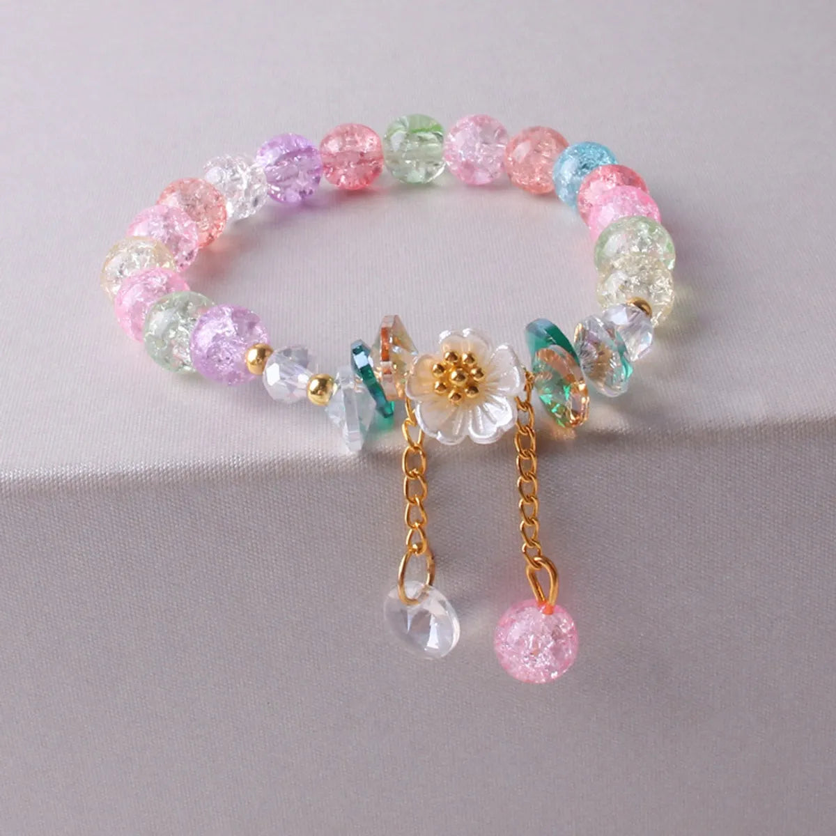 Fashion Flower Glass Beaded Women'S Bracelets 1 Piece