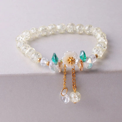 Fashion Flower Glass Beaded Women'S Bracelets 1 Piece