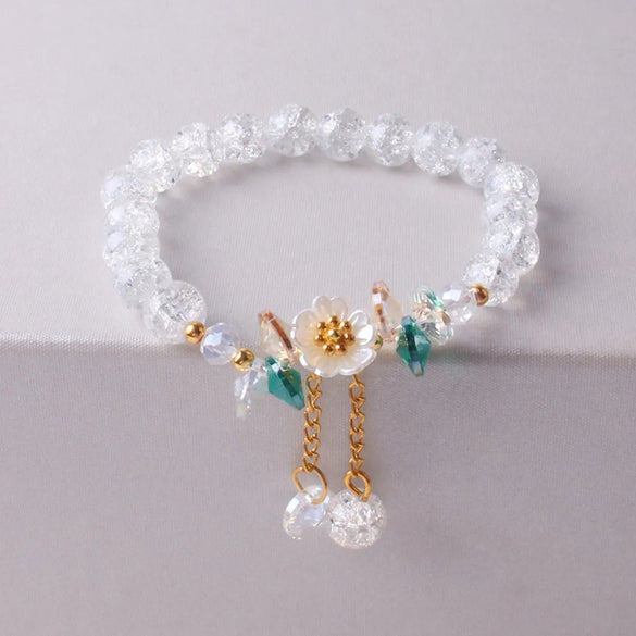 Fashion Flower Glass Beaded Women'S Bracelets 1 Piece