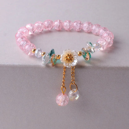 Fashion Flower Glass Beaded Women'S Bracelets 1 Piece