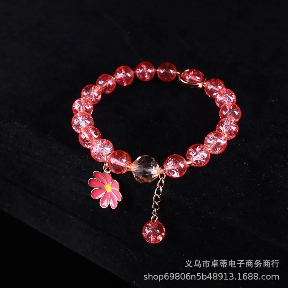 Fashion Flower Glass Beaded Women'S Bracelets 1 Piece