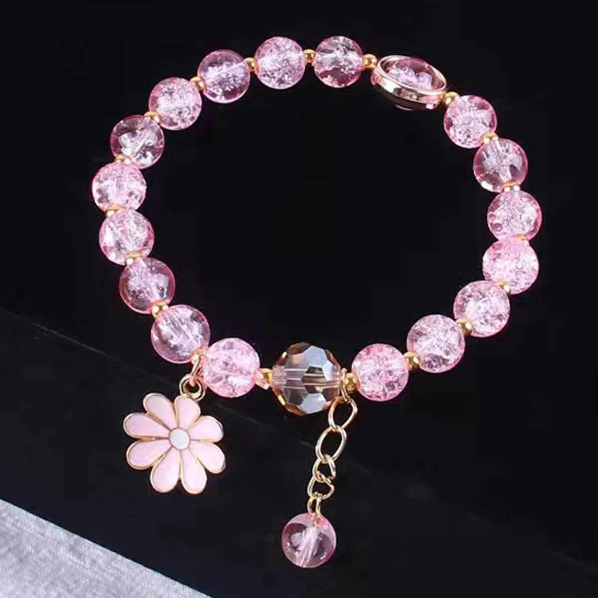 Fashion Flower Glass Beaded Women'S Bracelets 1 Piece