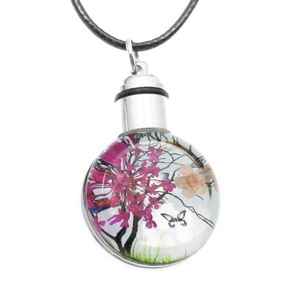 Fashion Flower Glass Women'S Pendant Necklace