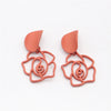 Fashion Flower Stoving Varnish Iron Earrings