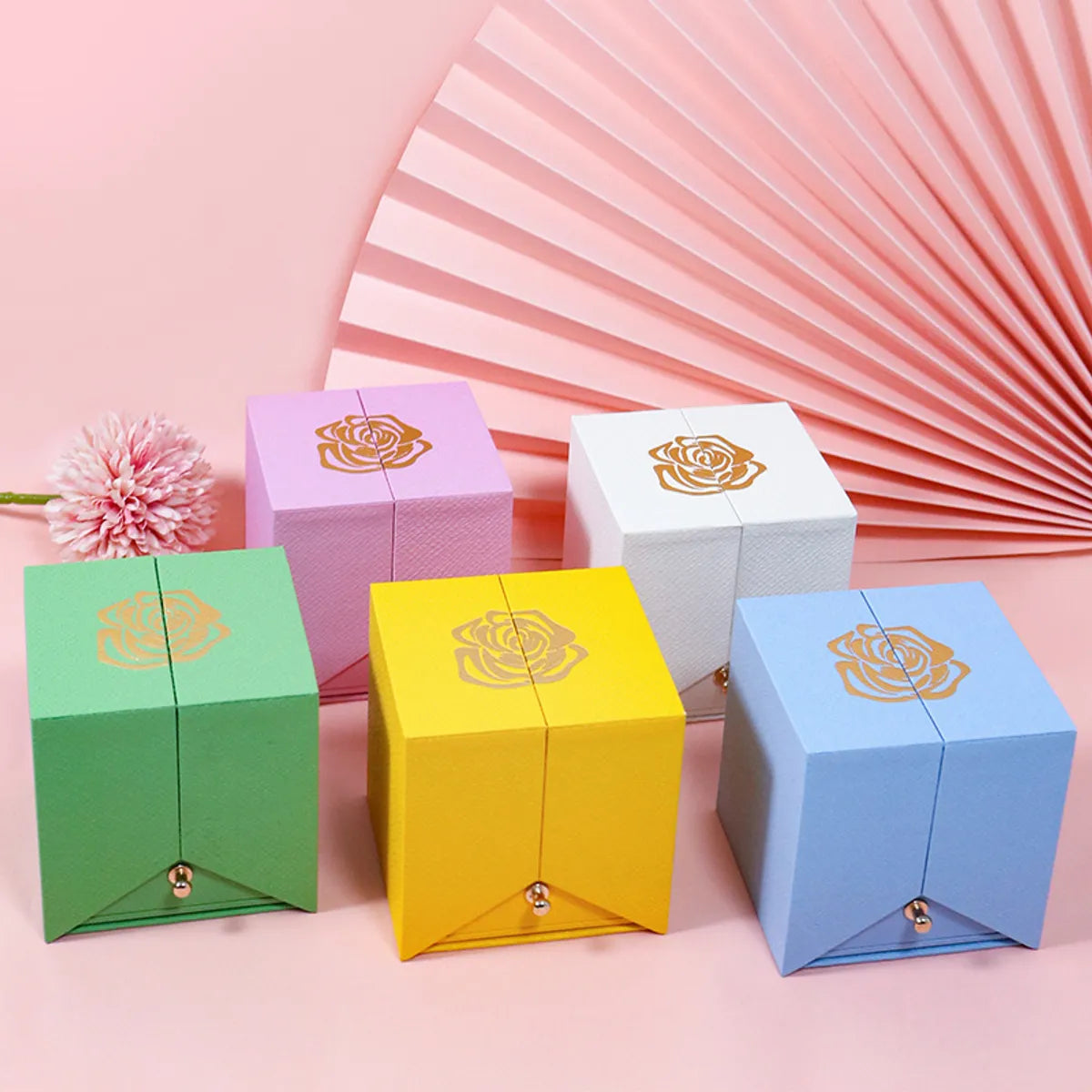 Fashion Flower Paper Valentine'S Day Jewelry Boxes