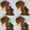 Women'S Fashion Flower Plastic Handmade Hair Claws