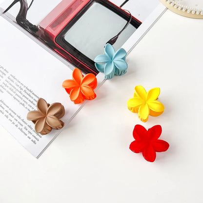 Fashion Flower Plastic Metal Hair Claws 1 Piece