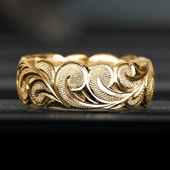 Fashion Flower Ring Retro Cold Style Geometric Copper Electroplated For Men And Women