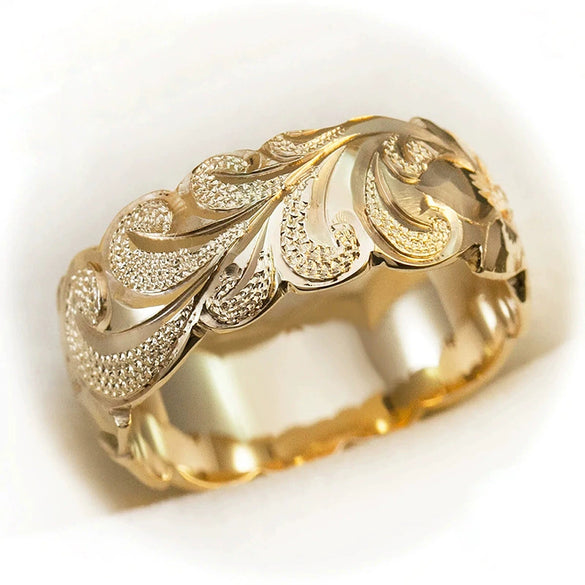 Fashion Flower Ring Retro Cold Style Geometric Copper Electroplated For Men And Women