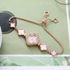 Fashion Flower Shape Dial Alloy Bracelet Watch With Rhinestones For Women