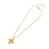 Fashion Flower Stainless Steel Jewelry Set With Snake Bone Chain And Electroplating Design For Women