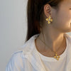 Fashion Flower Stainless Steel Jewelry Set With Snake Bone Chain And Electroplating Design For Women